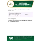 Nutraxin Cranberry 500 mg 60 Tablet thumbnail 3