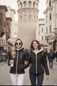 Kapüşonlu Kışlık Kadın Şişme Kısa Mont thumbnail 2