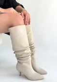 Zelya Bej Cilt Topuklu Çizme thumbnail 6