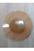 Pinkev Dönen Standlı Bambu Sunum Tabağı - Çap:32cm thumbnail 2