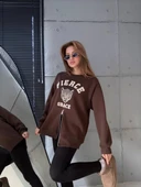 Fermuarlı Leopar Baskılı Oversize Siyah Sweat thumbnail 11