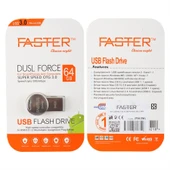 Faster 64 Gb Metal USB Flash Bellek thumbnail 4