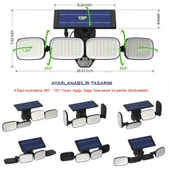 Powermaster 6V 3W Solar Panelli Hareket Sensörlü Ledli Lamba (PM-8048) thumbnail 9