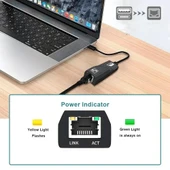 Type c ethernet adaptörü 10/100 Mbps usb C 3.0 RJ45 ethernet lan adaptörü thumbnail 3