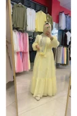 Sarı Astarlı Boydan Elbise thumbnail 5