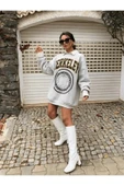 blackbonds baskılı bisiklet yaka kadın basic sweatshirt thumbnail 10