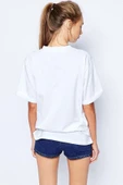 Pasage Oversize Düz Beyaz Tshirt thumbnail 3