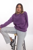blackbonds Kadin Gri Basic Oversize Sweatshirt thumbnail 9