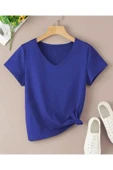 KOZİA OUTDOORS Pamuklu Oversize Basic V Yaka Unisex Tişört thumbnail 9