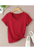 KOZİA OUTDOORS Pamuklu Oversize Basic V Yaka Unisex Tişört thumbnail 6