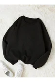 blackbonds unisex siyah sweatshirt oversize thumbnail 1