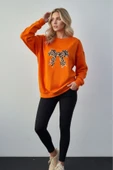 blackbonds baskılı bisiklet yaka kadın basic sweatshirt thumbnail 8