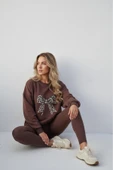 blackbonds baskılı bisiklet yaka kadın basic sweatshirt thumbnail 6