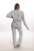 blackbonds Kadin Gri Basic Oversize Sweatshirt thumbnail 3