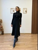 Çıtçıt Detaylı Uzun Triko Elbise thumbnail 8