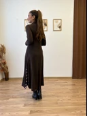Çıtçıt Detaylı Uzun Triko Elbise thumbnail 10