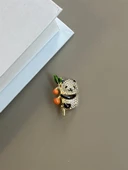Panda Broş - Beyaz thumbnail 2