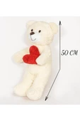 Pababo 50 Cm Kalpli Peluş Sevimli Ayıcık thumbnail 3