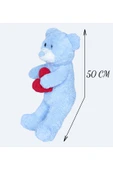 Pababo 50 Cm Kalpli Peluş Sevimli Ayıcık thumbnail 3