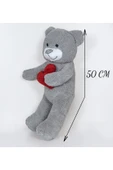 Pababo 50 Cm Kalpli Peluş Sevimli Ayıcık thumbnail 3