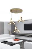 Yonca 3'lü Modern Sarkıt 1 Yıl Garantili Led Avize thumbnail 2