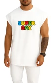 Oversize Super Gay Göğüs Baskılı Atlet thumbnail 3