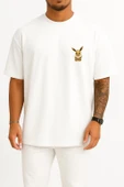 Oversize Eevee Cep Baskılı Unisex T-Shirt thumbnail 1