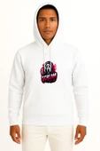 Kapüşonlu Scream Göğüs Baskılı Unisex Sweatshirt thumbnail 5