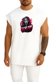 Oversize Scream Göğüs Baskılı Atlet thumbnail 7