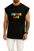 Oversize Super Gay Göğüs Baskılı Atlet thumbnail 9