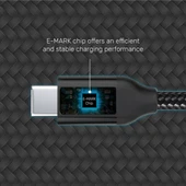 UNITEK TYPE-C ŞARJ 2MT 100W E-MARKER (C14059BK) thumbnail 6