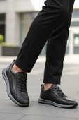 Siyah Hakiki Deri Erkek Sneaker thumbnail 3