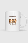 The Three Wise 3 Maymun Baskılı Kupa Bardak thumbnail 1