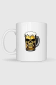 Foamy Skull Beer Baskılı Kupa Bardak thumbnail 2