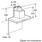 Profilo DVB6R451 Duvar Tipi 60 cm Inox Davlumbaz thumbnail 4