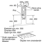 Profilo DVB6R451 Duvar Tipi 60 cm Inox Davlumbaz thumbnail 2