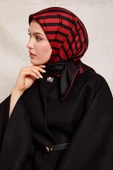 Şerit Desen Twill İpek Eşarp-0909 thumbnail 1