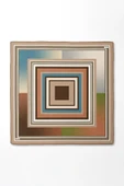 Kare Desenli Twill İpek Eşarp-0920 thumbnail 3