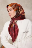 Karmaşık Desen Twill İpek Eşarp-0915 thumbnail 5