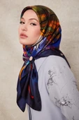 Karmaşık Desen Twill İpek Eşarp-0915 thumbnail 2