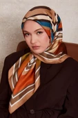 Kare Desenli Twill İpek Eşarp-0920 thumbnail 1