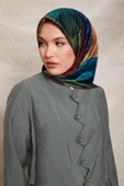 Çizgi Desen Twill İpek Eşarp-0916 thumbnail 1