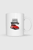 Vw Beetle Retro Alevli Baskılı Kupa Bardak thumbnail 1
