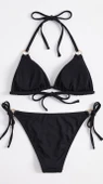 Siyah Mavi Pul Payetli Üçgen Bikini Takımı thumbnail 2