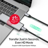 UNITEK USB-C 3.2 KABLO 1MT 10GBPS 4K (C14082ABK) thumbnail 4