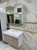 MALTA 80 CM BANYO DOLABI (BEYAZ-DEFNE) thumbnail 1
