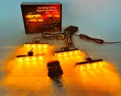 Turuncu Panjur Led 4lü Çakarlı Modlu Kumandalı 12v thumbnail 1