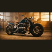 Mavi Harley - Davidson Kanvas Tablo 60 x 120 thumbnail 2