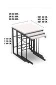 Retodesign 3 Lü Zigon Sehpa Beyaz 3002 thumbnail 5