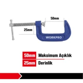 WORKPRO WP232017 50mm G Tipi İşkence thumbnail 9